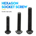 Black Zinc Plated Carbon Steel M2 M2.5 Hex Socket Bolt Set Allen Socket Cap Screw Bolt